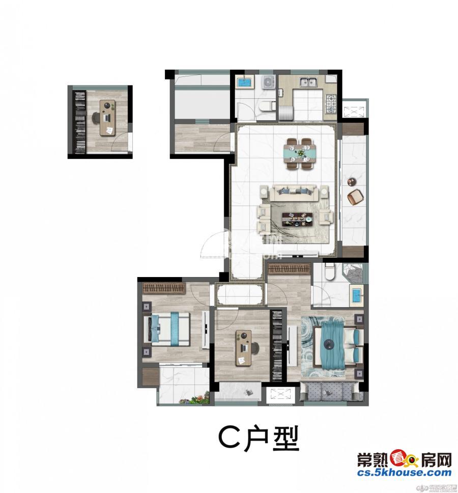 棠悦名筑稀缺毛坯新房面积96平3房2卫起至143平4房2卫均价1.9万起多楼层在售