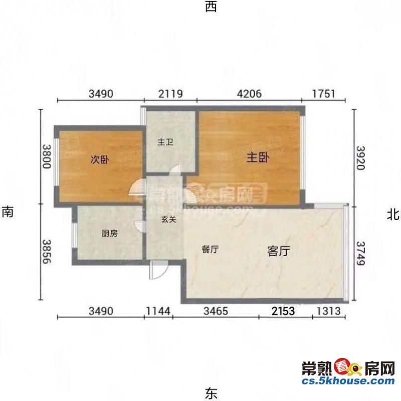 莲花新村二楼72方.2室2厅1卫 精装修  105万