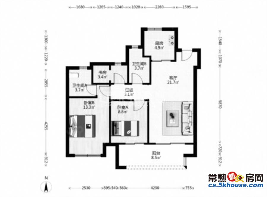 j 云锦雅筑98平可按揭贷款 好楼层 83万