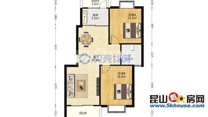 c8區(qū)中間套、滿兩年有車庫、這個世界終究會對努力的人善意一點,買房也一樣