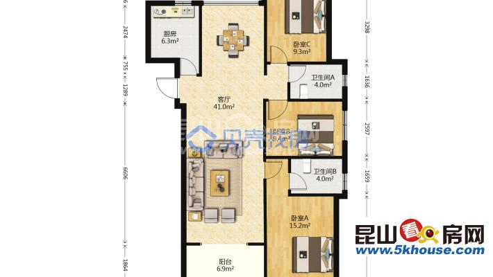 想買房的朋友看一下,首創(chuàng)悅都 245萬 4室2廳1衛(wèi) 精裝修 業(yè)主誠心出售