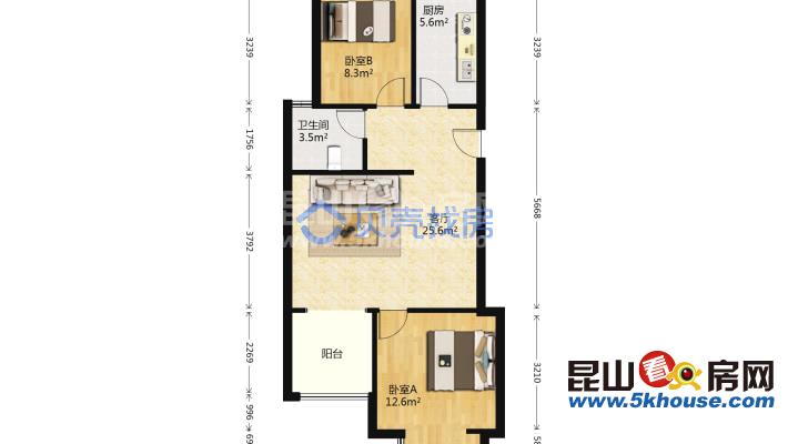 建滔昇 176萬 3室2廳1衛(wèi) 精裝修 急售換房用戶別錯過