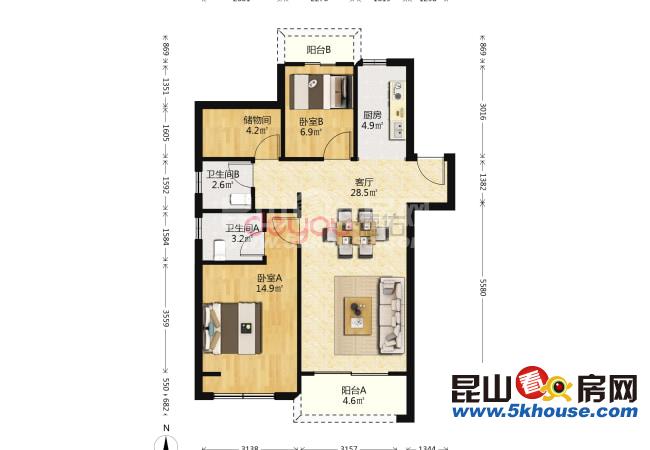 香逸鉑悅 218萬(wàn) 3室2廳2衛(wèi) 毛坯 ,難得的好戶型誠(chéng)售