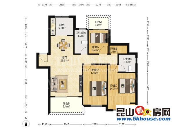 香逸鉑悅 2200元月 3室2廳2衛(wèi),3室2廳2衛(wèi) 精裝修 采光好,拎包隨時(shí)就可以入住