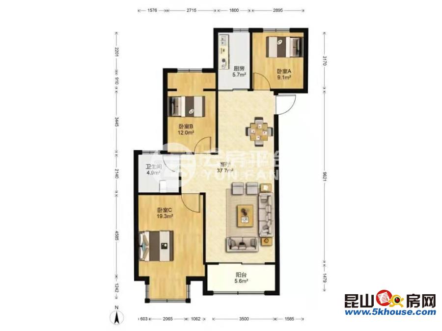 店长重点建滔裕景园 精装全配看房随时满五唯一未使用