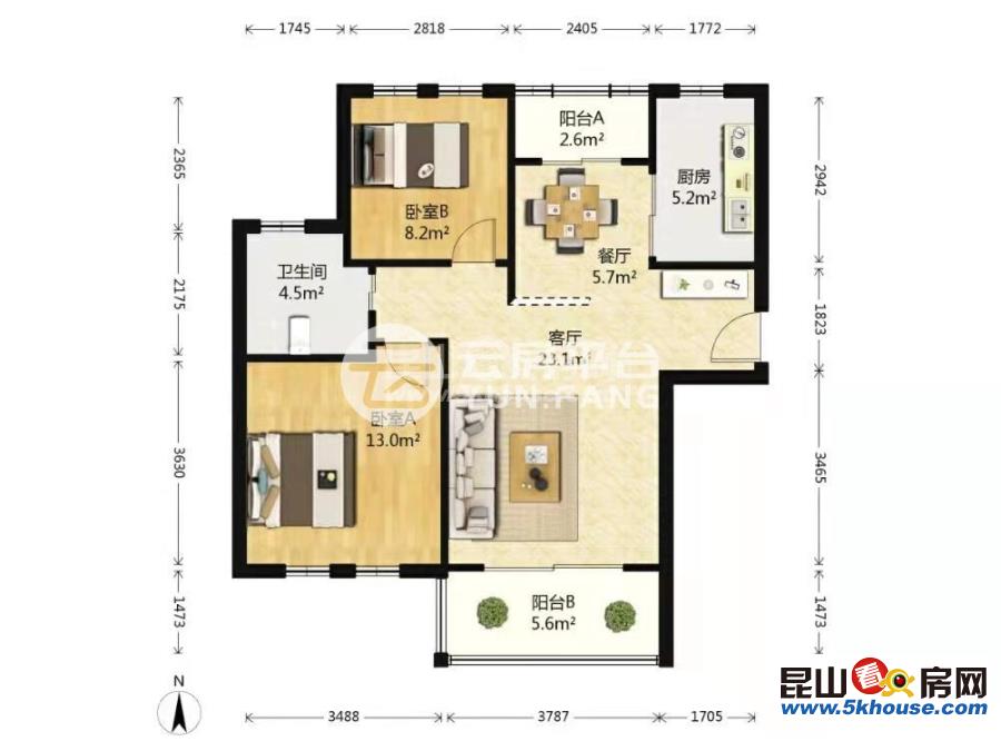 農(nóng)房英倫尊邸 95萬 2室2廳1衛(wèi) 精裝修 ,房東拋售,高品質(zhì)好房