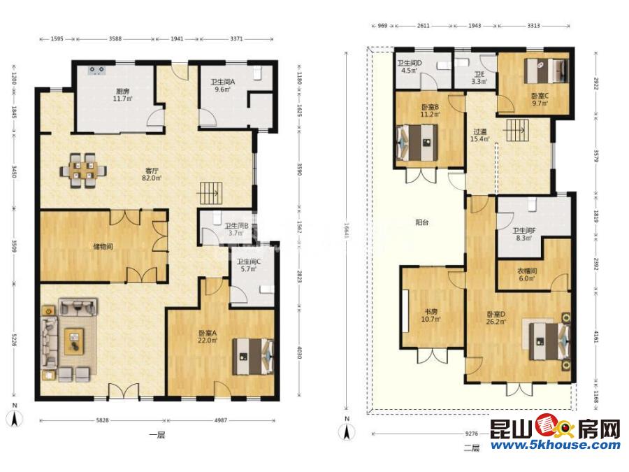 绿城玫瑰园 3680万 6室4厅5卫 豪华装修 位置好、格局超棒、现在空置、随时入住