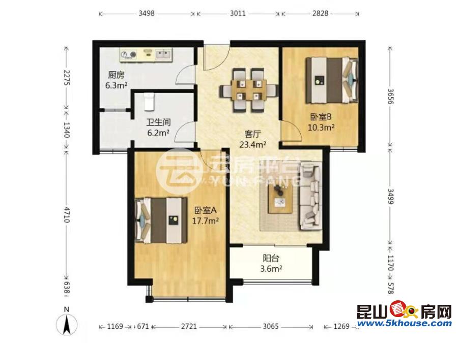 金鷹商圈 瑾輝實驗 2房 精裝 165萬 急售