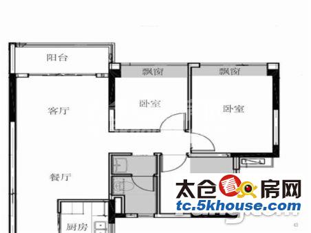 高档小区凯盛河滨花园 75万 3室2厅1卫 精装修 性价比超高