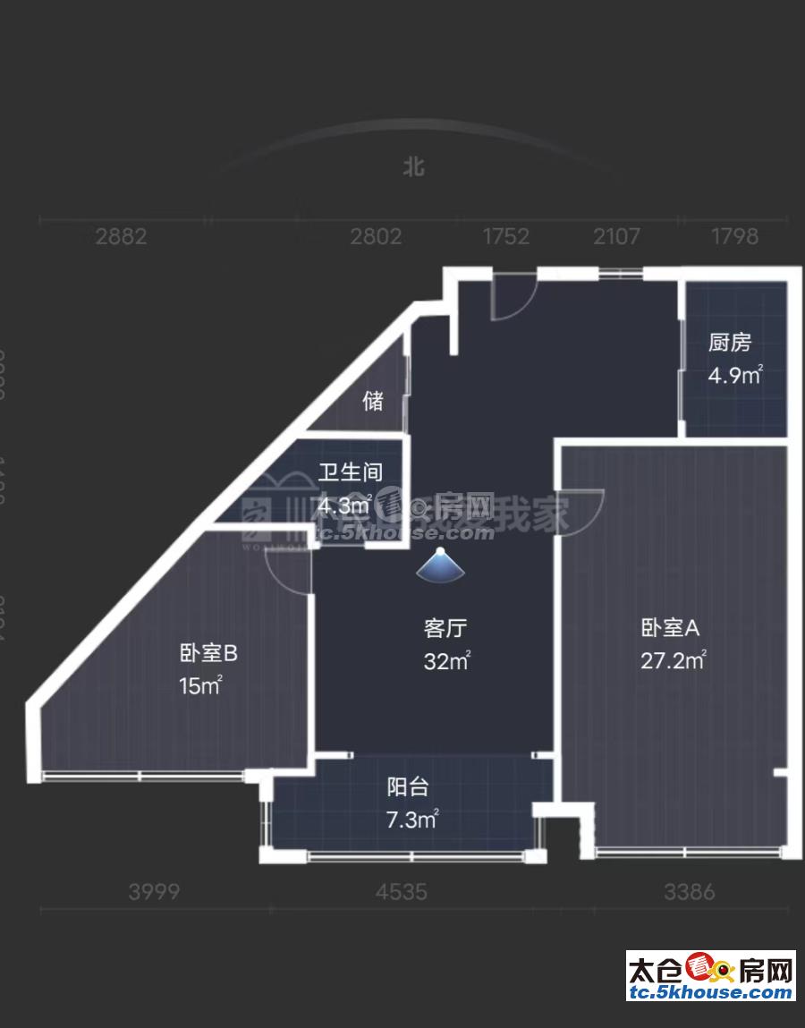 价格真实上海广场 150万 2室2厅1卫 精装修 稀有放售一手业主无营业税