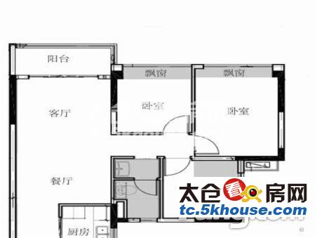 高档小区凯盛河滨花园75万3室2厅1卫精装修性价比超高