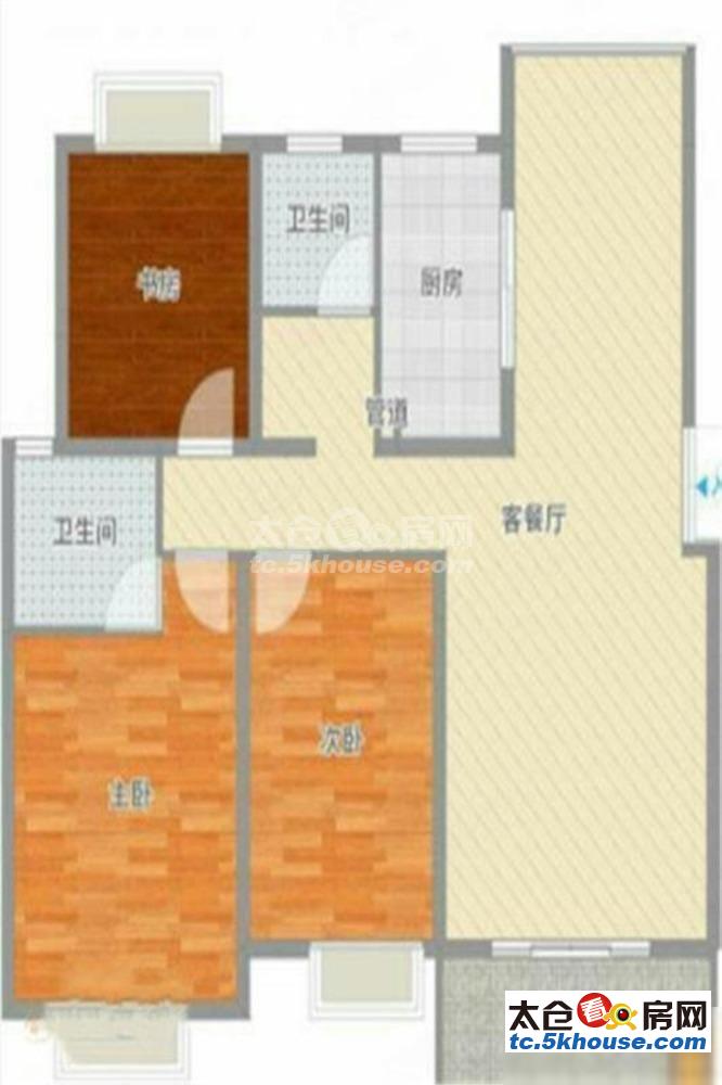 太仓科教新城 群星花园三期  南北向精装修 拎包入住