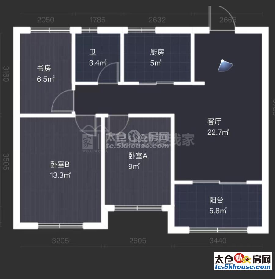 看房中南世纪城 260万 3室2厅1卫 精装修 让你物超所值