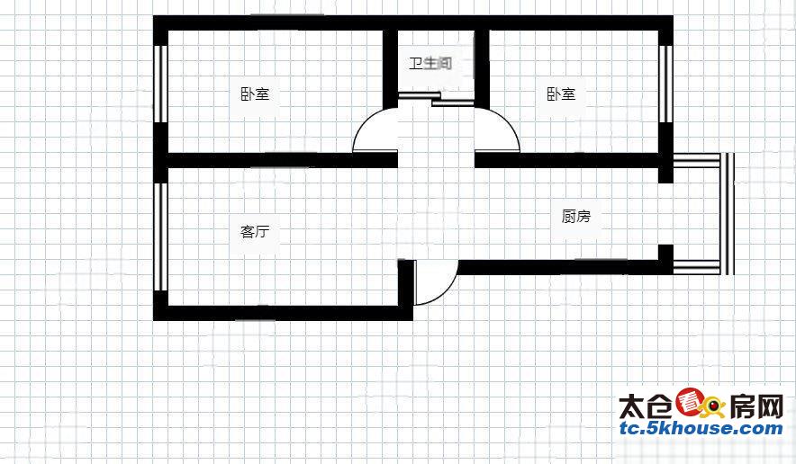 德兴二村 84.8万 2室2厅1卫 精装修 超好的地段住家舒适