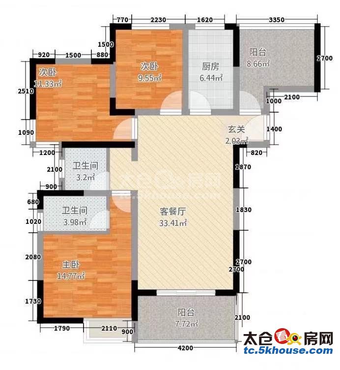 豪华装修拎包入住家具齐全