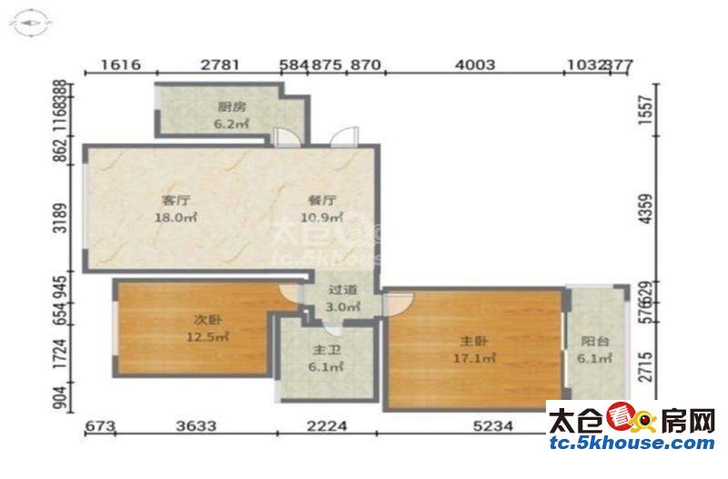 东林佳苑 60万 2室2厅1卫 精装修 好房不要错过