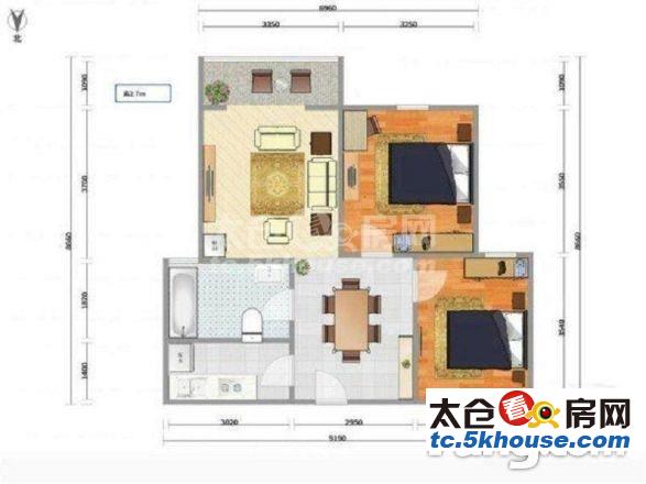 张江和园 74.15万 2室2厅1卫 精装修 低价出售,房东急售。