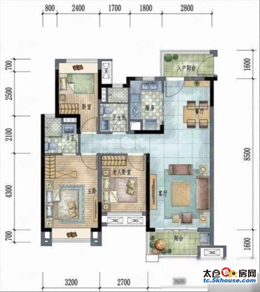 市区地段对应有校区电梯高层价格可商看房随时约