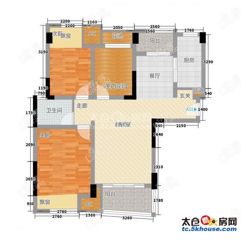 居家花园小区 桃园新村 115万 3室1厅1卫 精装修