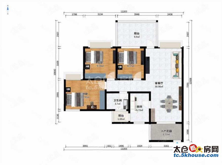 张江和园3室2厅 精装修 舒适楼层 满五年