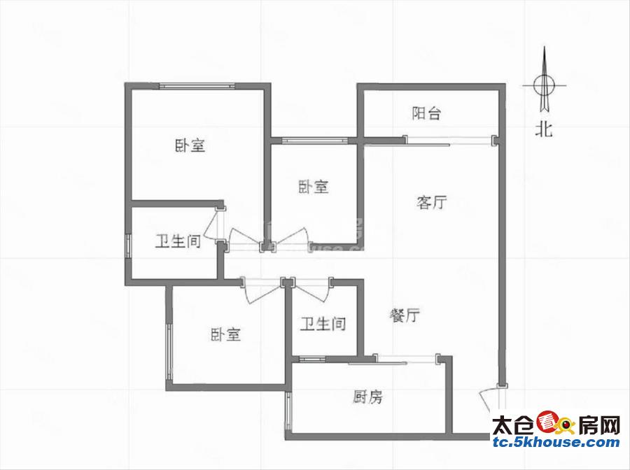 居家花园小区, 上海悦公馆 80万 3室2厅2卫 精装修,业主急卖此房