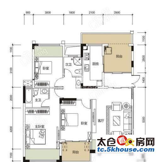 天熙苑 65万 3室2厅1卫 普通装修