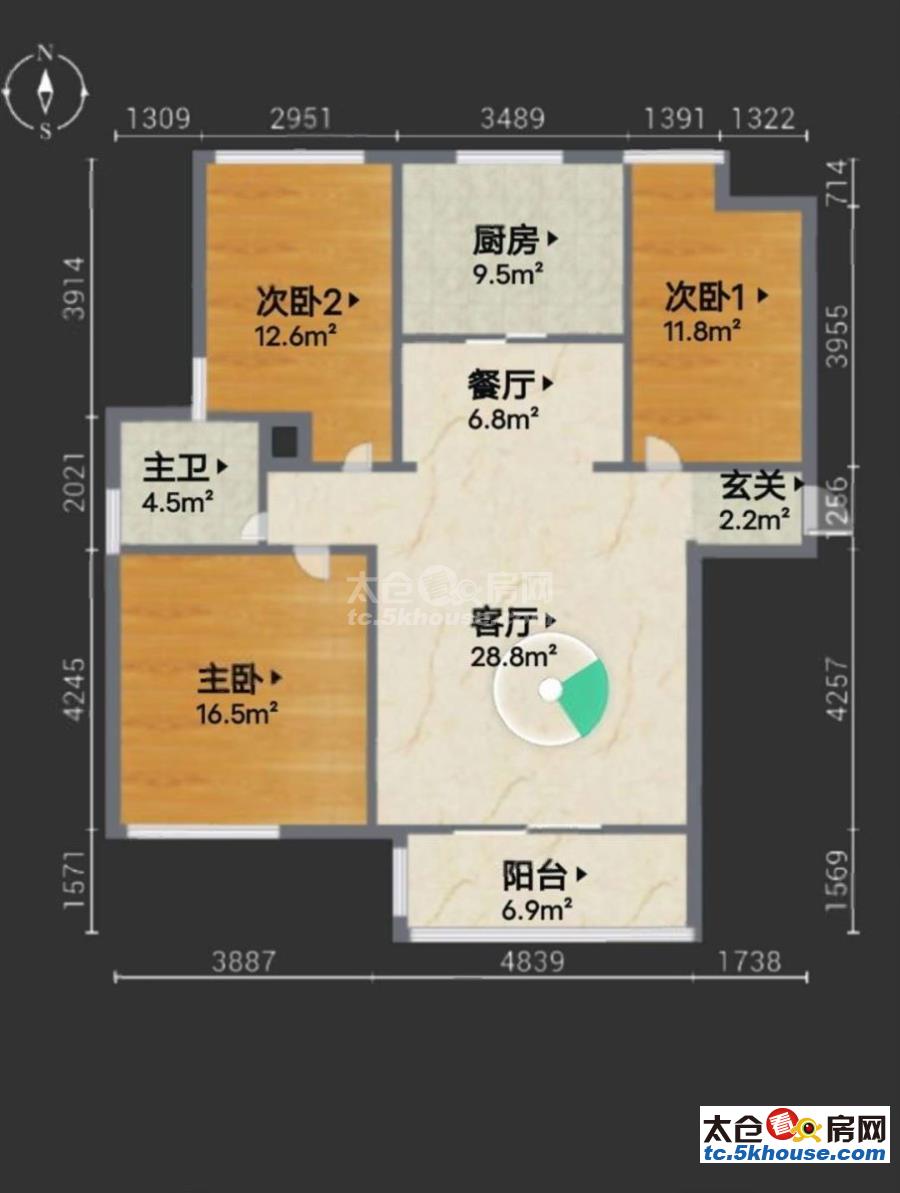 重点房主急售东方花园太仓 76万 3室2厅1卫 精装修