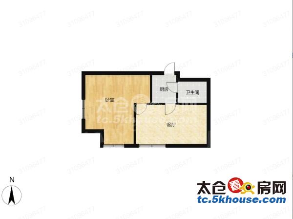 通达公寓 1500元月 1室1厅1卫 简单装修 楼层佳看房方便