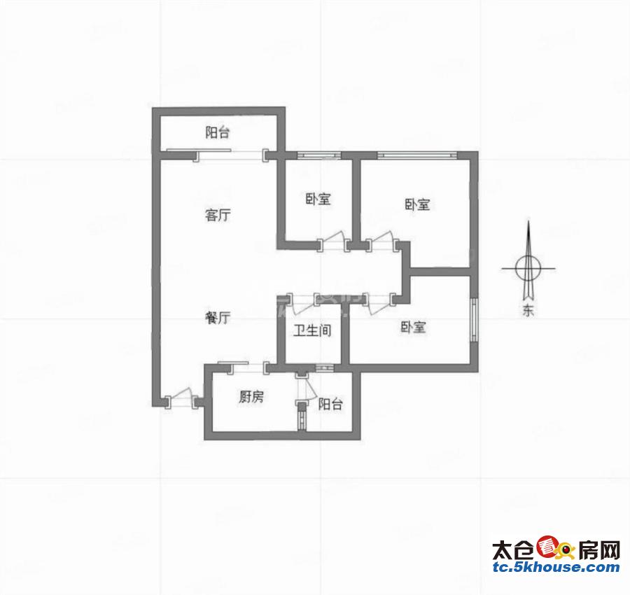 颂学雅苑 58万 3室2厅1卫 精装修高品味生活从这里开始!