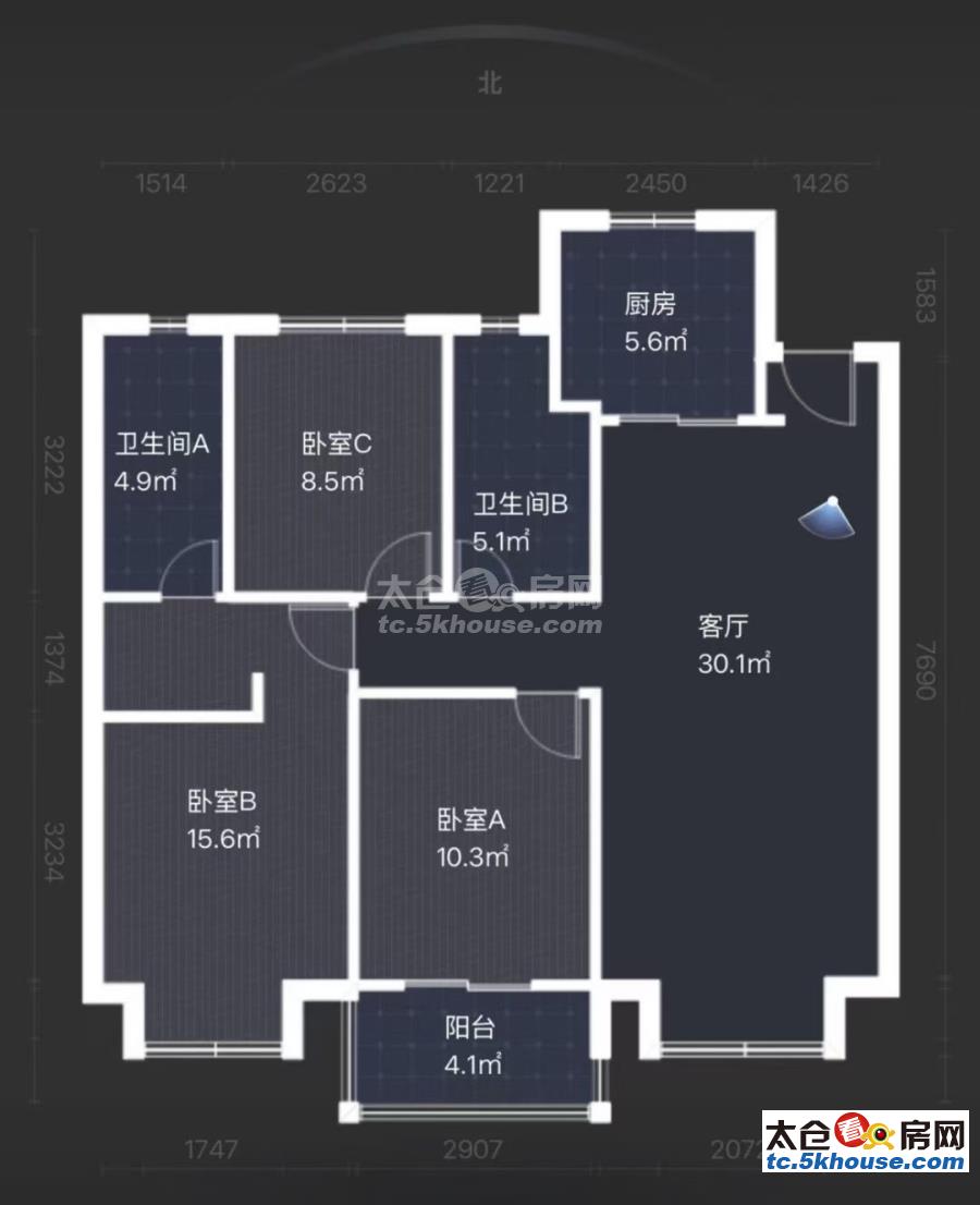 重点房主诚售越秀向东岛 145万 3室2厅2卫 精装修