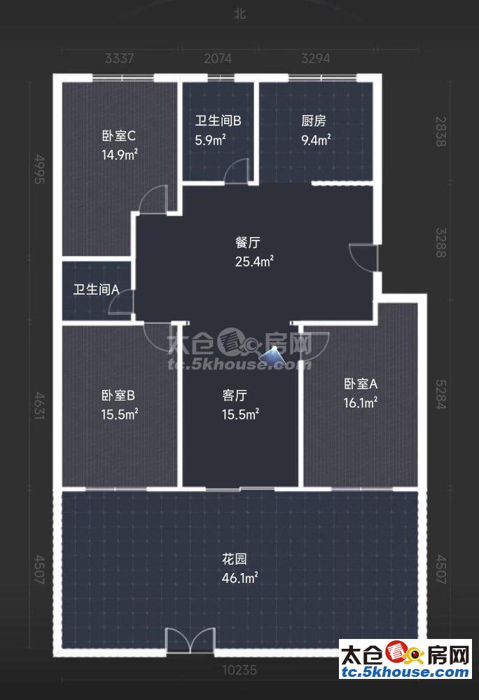 南园新村 130平底楼带大院子70平160万 3室2厅2卫