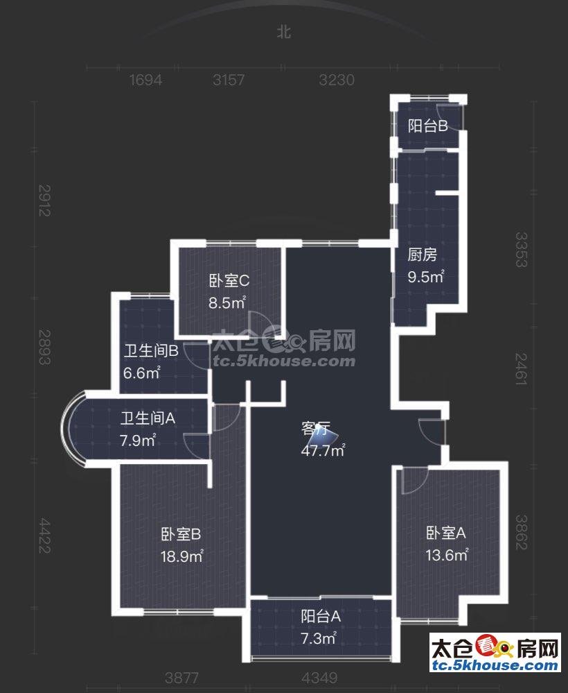 重点房主诚售盛世壹品 185万随时看房 3室2厅2卫 满5年全新毛坯