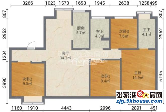 二中 凤凰台文瑞名邸 142平223.9万 4室2厅2卫 毛坯 捡漏 学校就在家门口