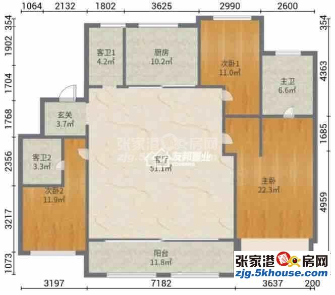 工抵房暨阳府3楼163平东边户三恒精装383万