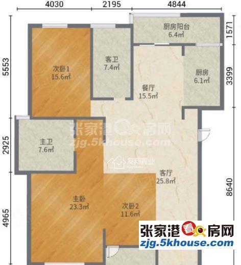 暨阳湖皇冠 12楼 165平方 三室 220万元