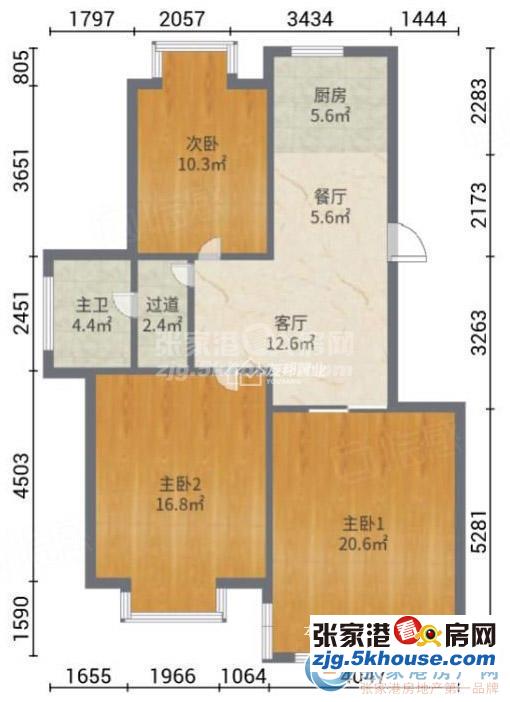 保真急售旺西花苑 4楼 100平 精装三室 110万