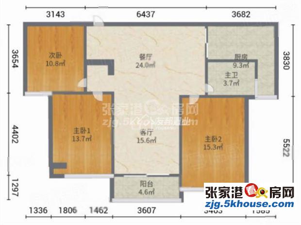 尚城国际 3室2厅1卫 电梯房 精装修 南北通透 家电齐全