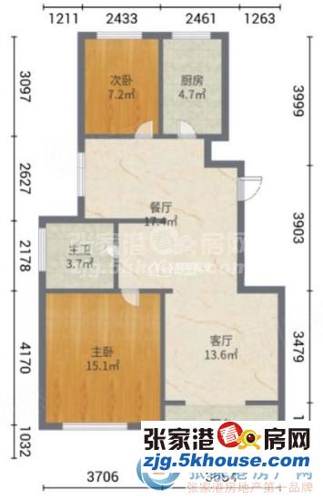 保真 小菜巷 7楼 84平 精装二室 123万