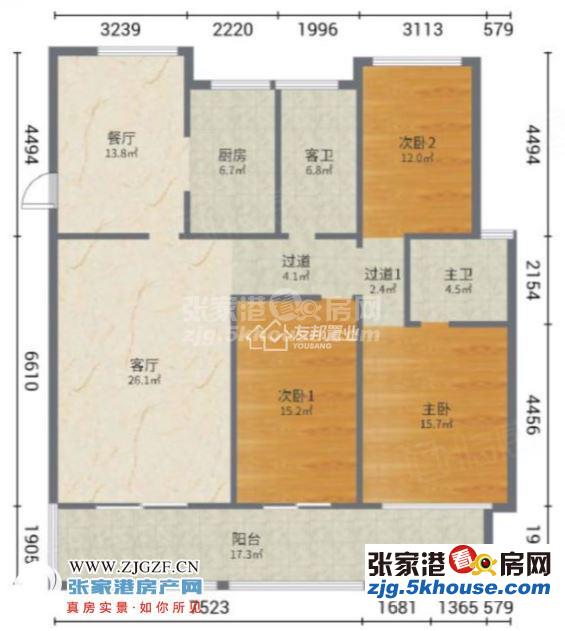 皇家首座东区117平方 三室两卫三阳台 240万看中可谈