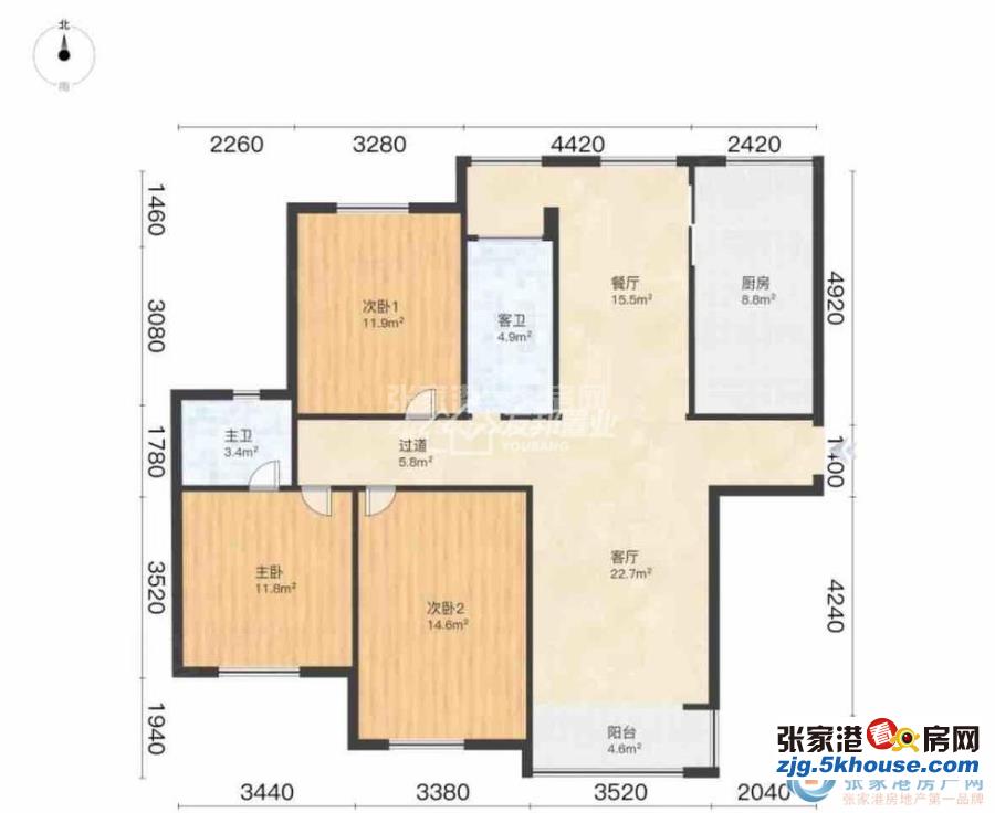 东方新天地捡漏价9楼143平方精致装修三室78万