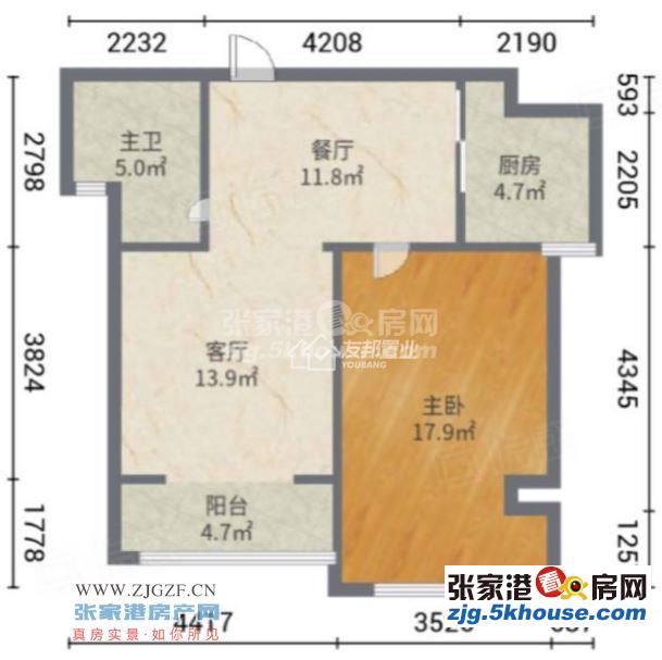 东方新天地 12楼 83.5平方 精致装修 车位 56.8万元