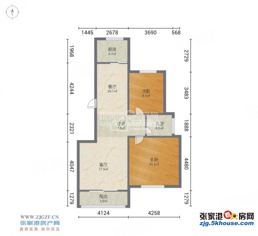 七里庙小区 1楼 100平方 精致装修 二室 92万元