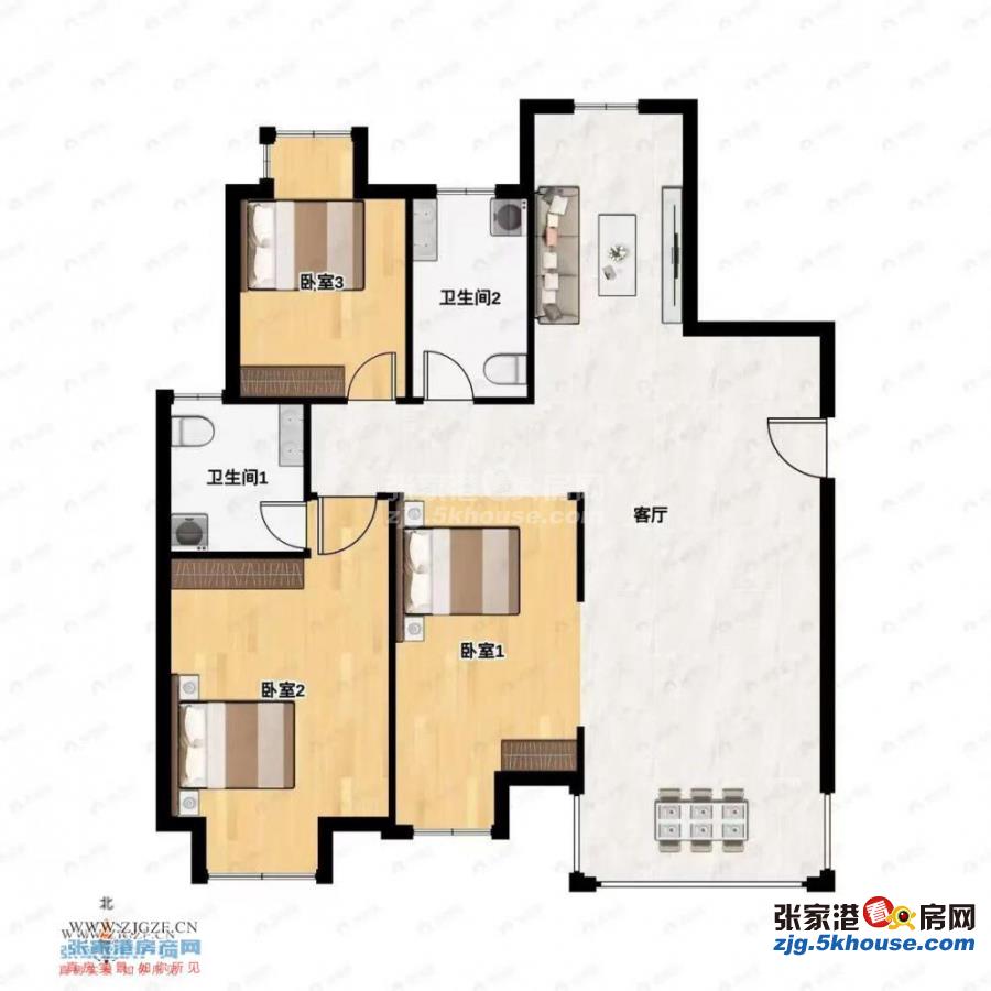 真实房源丽新花苑 2楼 130平方 三室 99万元