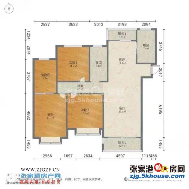 实验东帝景豪园8楼 144.49平方精致装修满两年 169万元