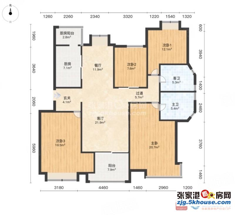 汇景豪苑 电梯2楼 150平方 中档装修 四室 195万元+车位