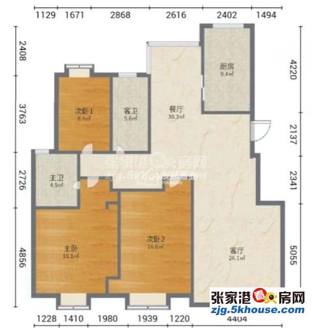 蓝波金典7楼 139平有车位另算 精装 155万