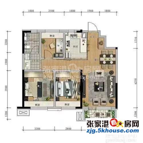 一万一平的商品房 阳光锦程3楼95平3开间朝南3房2厅95万